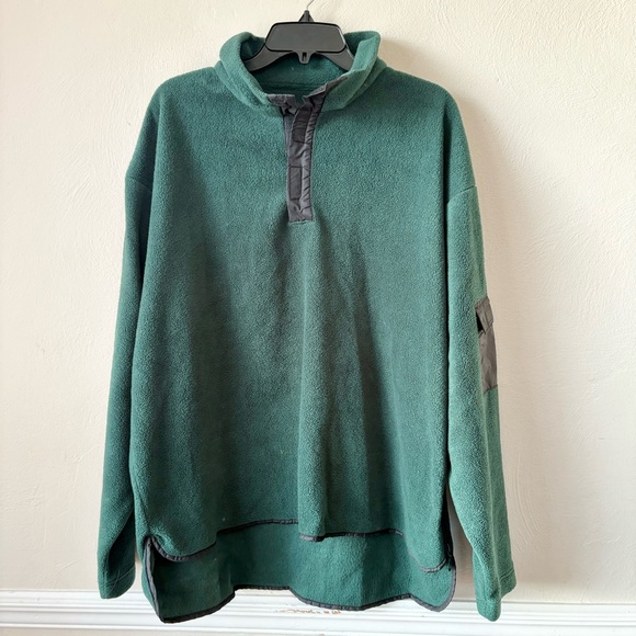 Blarney Woollen Mills Other - Blarney Woollen Mills Hunter Green Mens Fleece Pullover Shirt